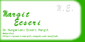 margit ecseri business card